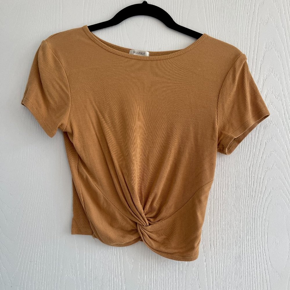 Mustard Color Crop Top